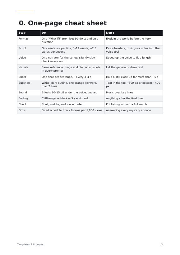 Course page: The one-page cheat sheet